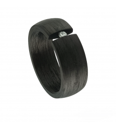Anillo carbón Diamante Tensión