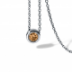 citrin necklace Round Steel