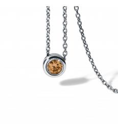 citrin necklace Round Steel