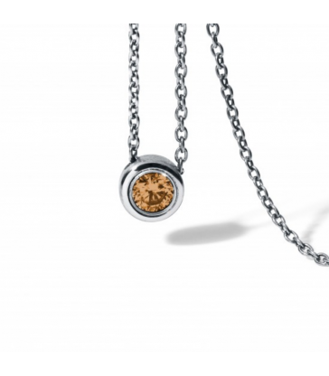 citrin necklace Round Steel