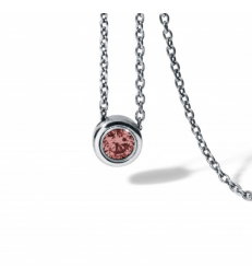 Rhodolita necklace Round Steel