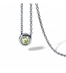 Colgante rodolita Redondo Acero