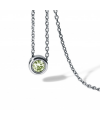 Peridot necklace Round Steel