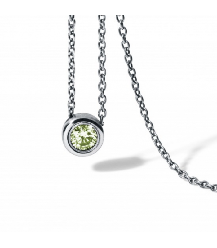 Colgante rodolita Redondo Acero