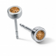 Citrin Earrings Round Steel