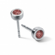 Rhodolit Earrings Round Steel