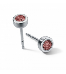 Rhodolit Earrings Round Steel