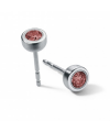 Rhodolit Earrings Round Steel