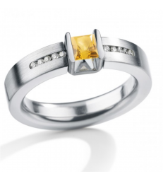 CUBE ring Citrin