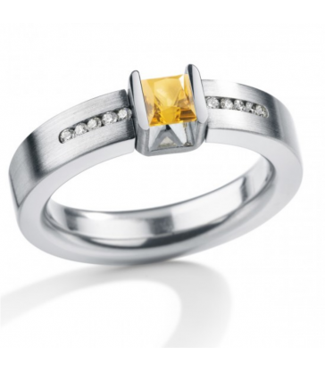Anillo CUBE Citrino