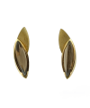 Quars Fume navette Earrings