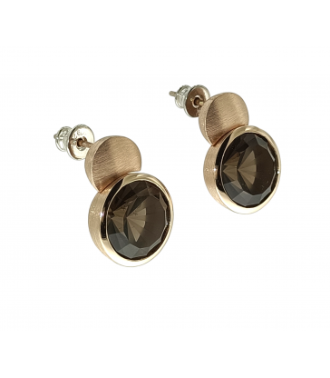 Pendientes Cuarzo fumé