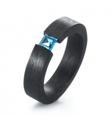 Carbon ring tension blue topas