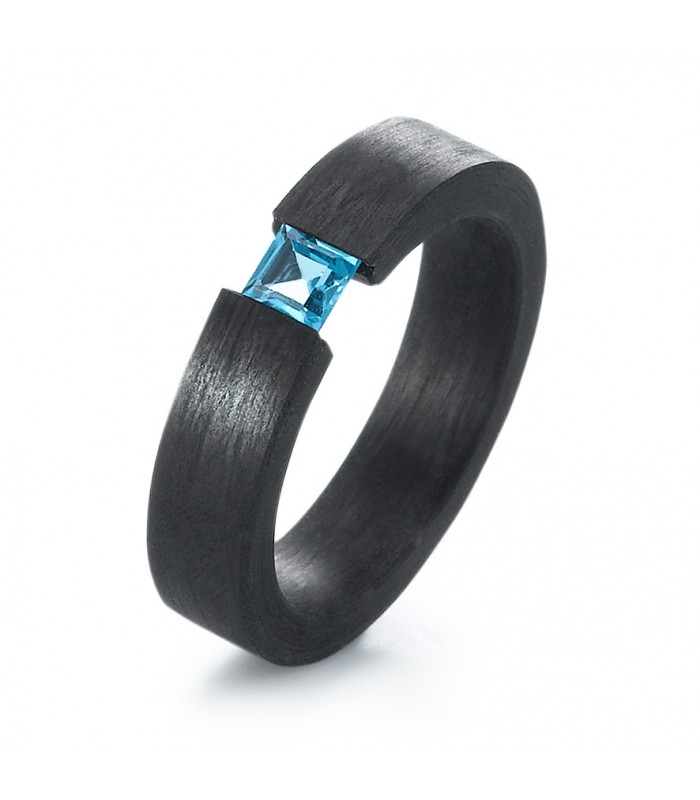 Anillo carbón Amatista Tensión